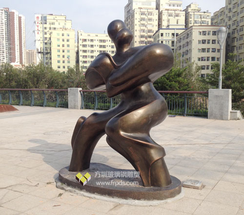 玻璃鋼抽象仿銅太極雕塑 玻璃鋼抽象仿銅太極雕塑