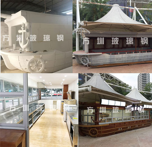 玻璃鋼景觀海盜船主題餐廳雕塑 玻璃鋼景觀海盜船主題餐廳雕塑