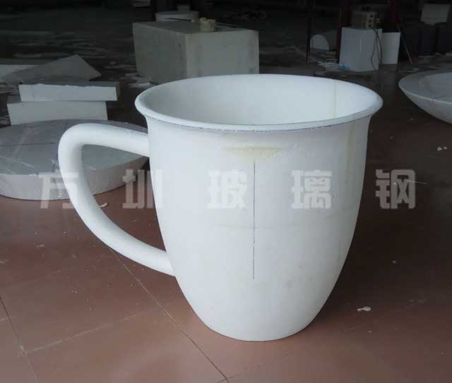 玻璃鋼咖啡杯造型花盆 玻璃鋼咖啡杯造型花盆