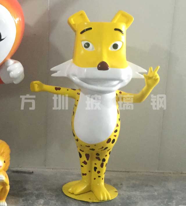 玻璃鋼卡通豹子雕塑 玻璃鋼卡通豹子雕塑