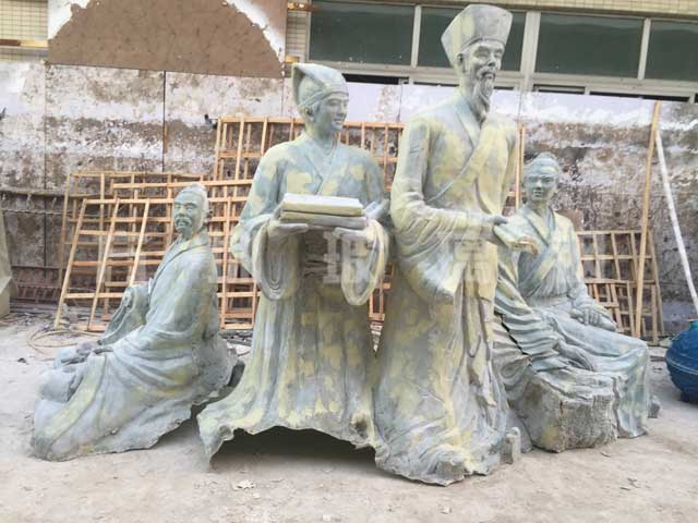 玻璃鋼仿銅人物雕塑王陽(yáng)明