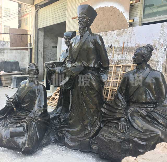 玻璃鋼仿銅人物雕塑王陽(yáng)明