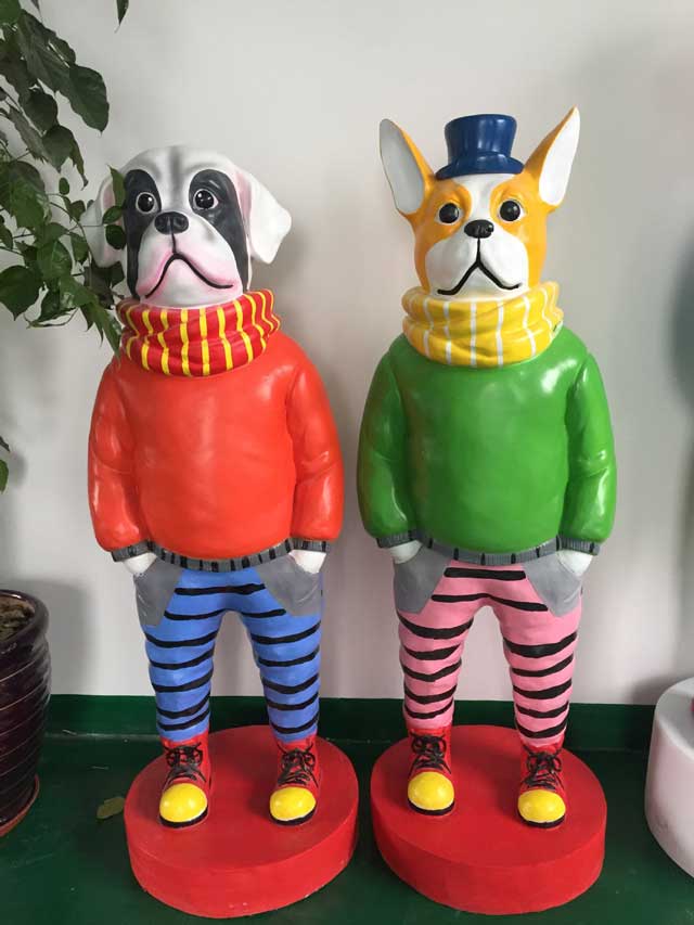 玻璃鋼卡通狗雕塑 玻璃鋼卡通狗雕塑