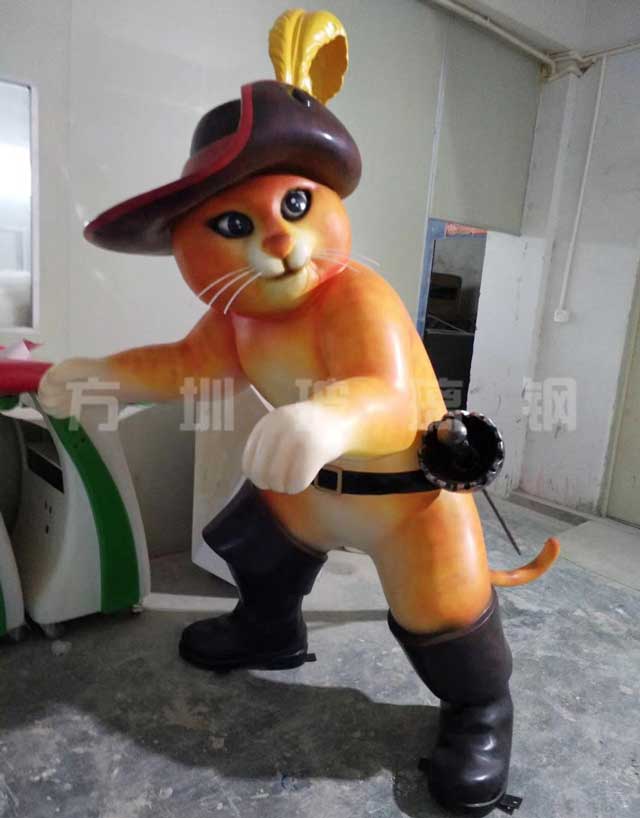 玻璃鋼卡通貓雕塑 玻璃鋼卡通貓雕塑