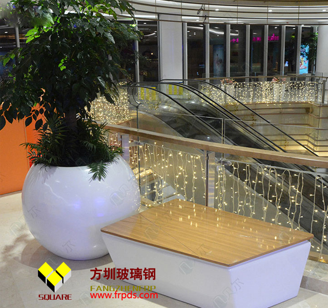 玻璃鋼商場(chǎng)室內(nèi)高檔花盆