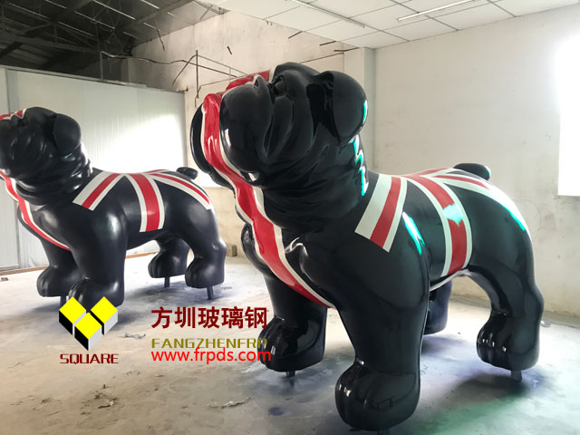 玻璃鋼斗牛犬動(dòng)物雕塑