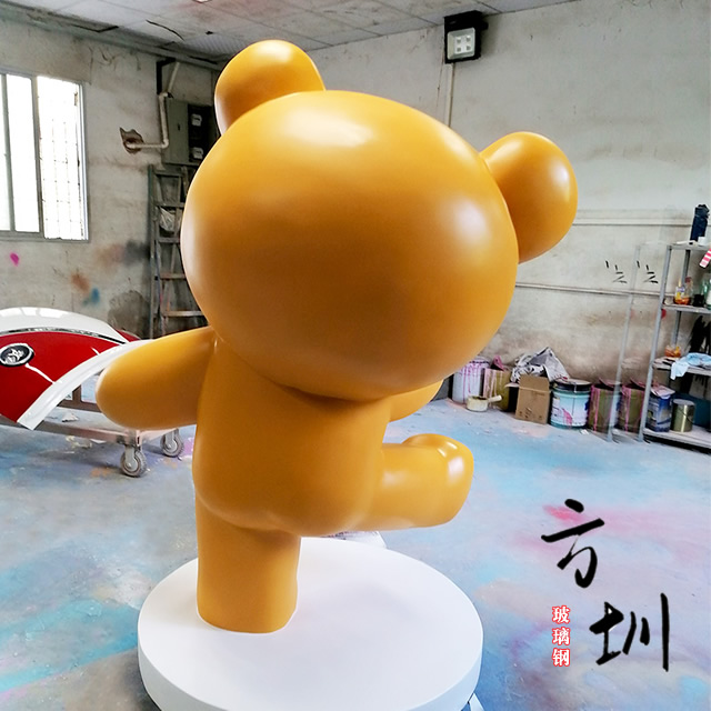 玻璃鋼卡通可愛泰迪熊雕塑