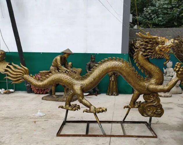 玻璃鋼龍雕塑，中國(guó)神龍雕塑