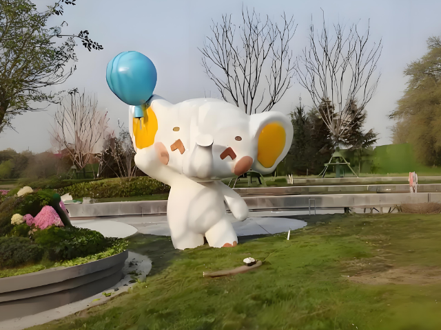 戶外公園卡通玻璃鋼大象雕塑，點(diǎn)亮公共空間的魔法藝術(shù)