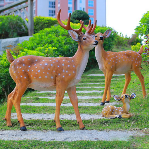 玻璃鋼梅花鹿仿真雕塑
