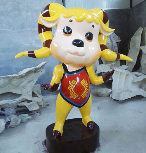 玻璃鋼生肖羊雕塑 玻璃鋼生肖羊雕塑