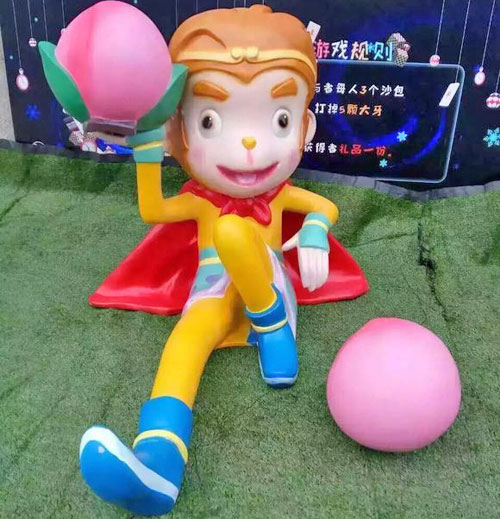 可愛(ài)的小猴子玻璃鋼雕塑